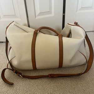 Sole Society Cream and Tan Duffel Bag